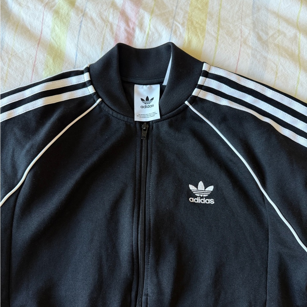 Adidas Black and White Track Jacket - Picture 2 of 4
